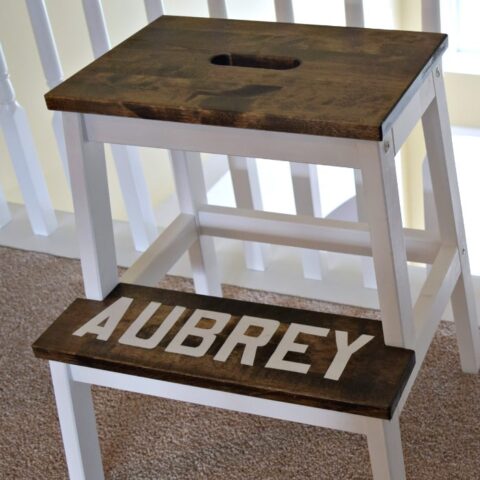 An easy IKEA hack! This step stool is perfect for kids and looks nice in the house!