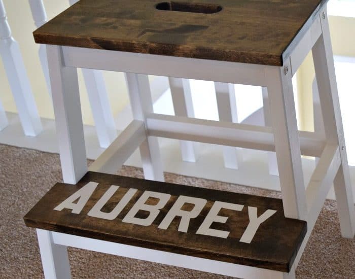 An easy IKEA hack! This step stool is perfect for kids and looks nice in the house!