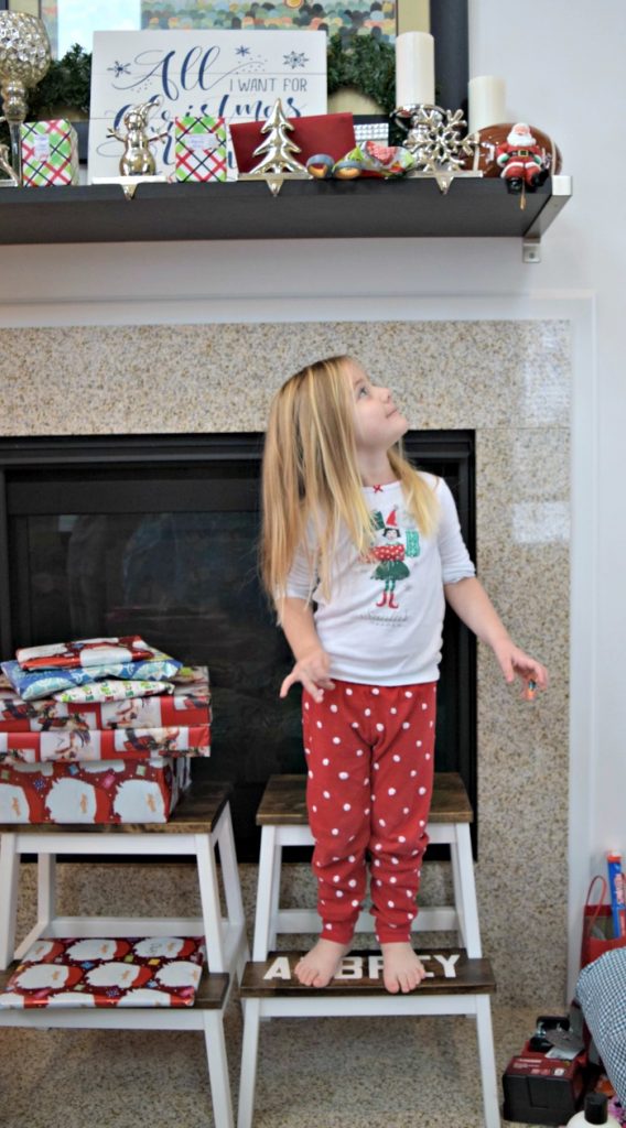 Aubrey really loved her new personalized step stool!