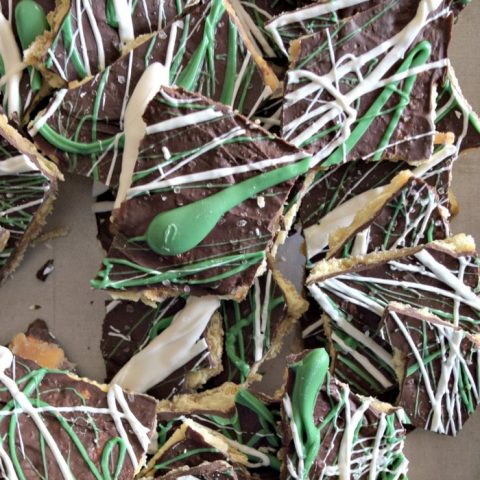 Easy 20 Minute Salty and Sweet Leprechaun Bark!