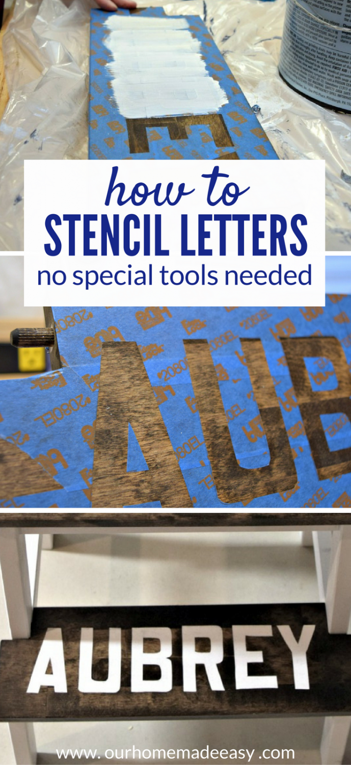 Here is an way how to stencil letters without any fancy tools. It's simply a few items to make your projects look professional-- but without the cost!