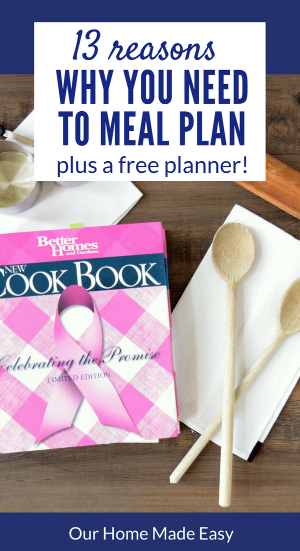 Learn why you need to start meal planning today! It's super easy and you'll be so happy that you finally started! Click to see the reasons!