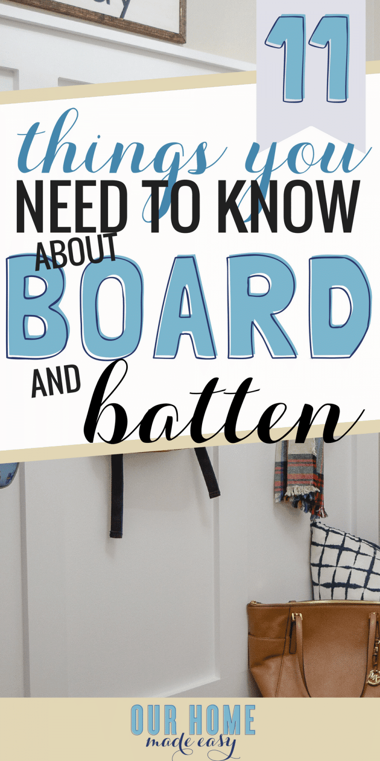 Here are the most important things to know before you start board & batten walls! Learn the tricks to making the project so much easier! Click to see them!