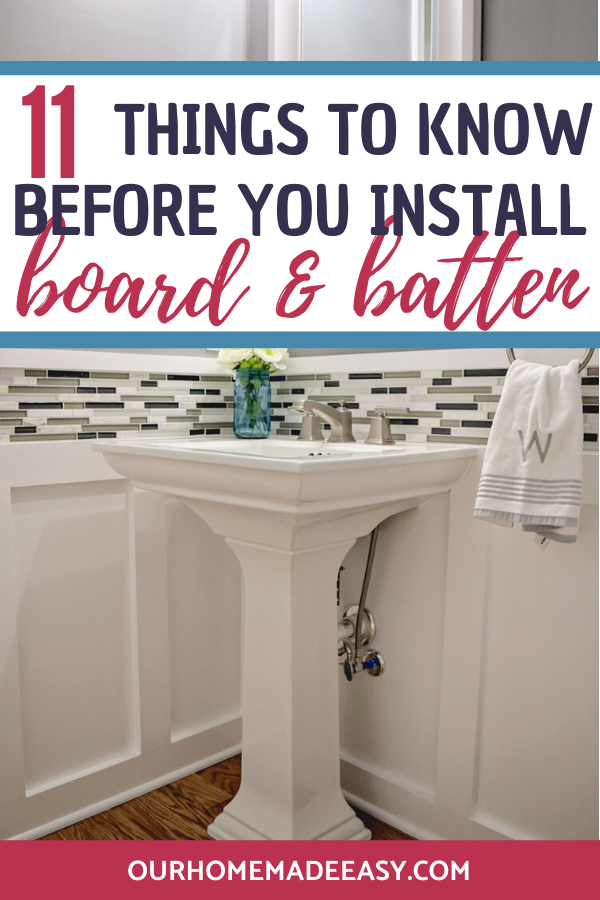 how to install board and batten bathroom