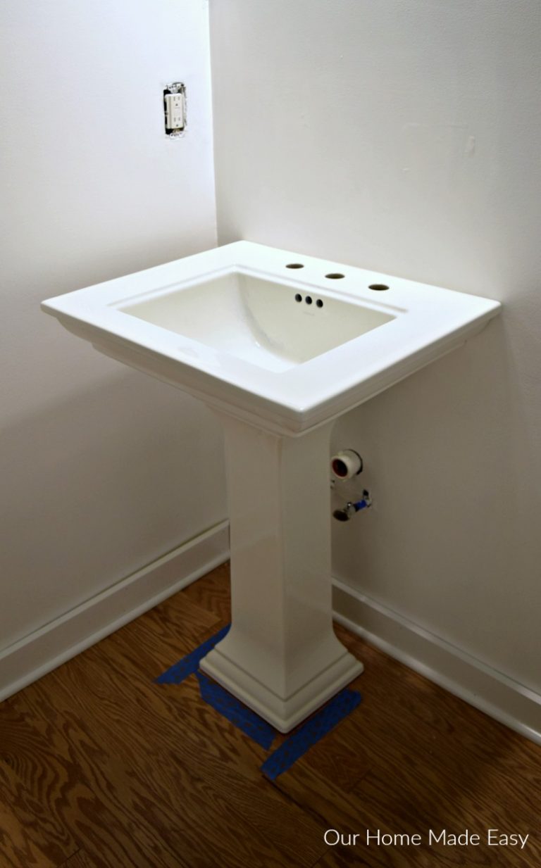 How to Install a Pedestal Sink [ORC Week 3] Our Home Made Easy