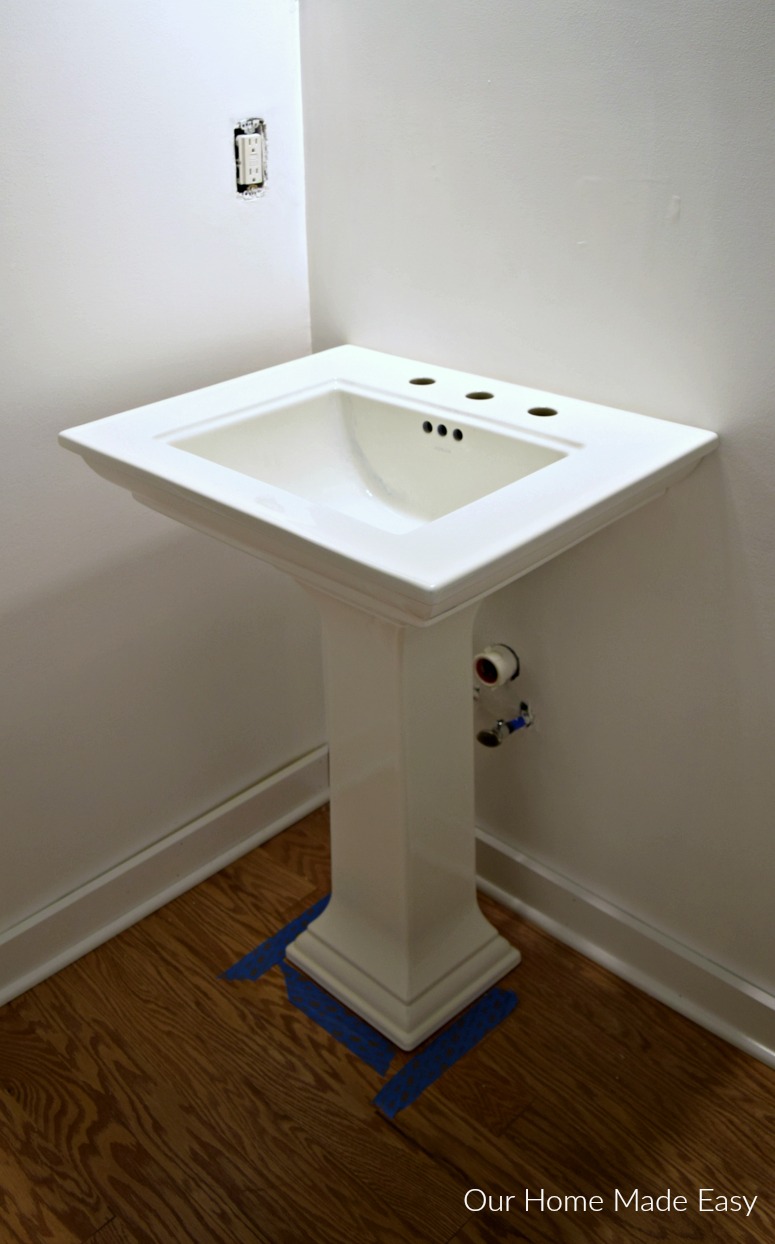 How To Install A Pedestal Sink Orc Week 3 Our Home Made Easy