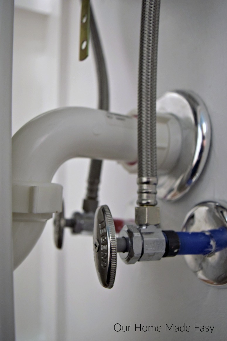 Installing a new pedestal sink requires making sure you reconnect the water correctly