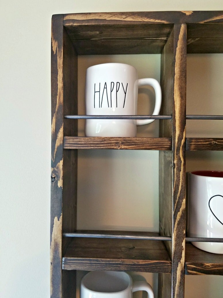 I love the look and functionality of this DIY Rae Dunn Coffee Mug Holder