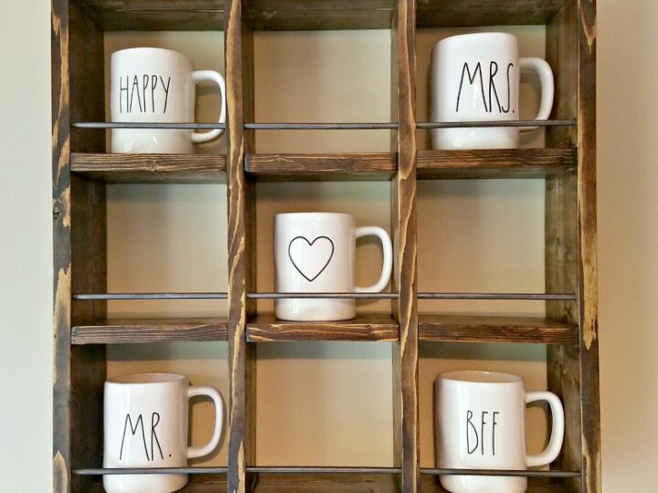 How To Build A Diy Rae Dunn Coffee Mug Holder Our Home Made Easy - Coffee Mug Holder Wall Shelf