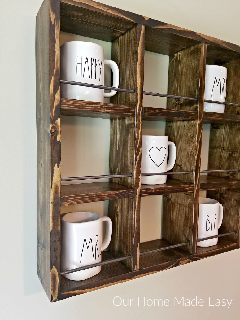 Here's how to make your very own Rae Dunn Coffee Mug Holder for much cheaper than the original!