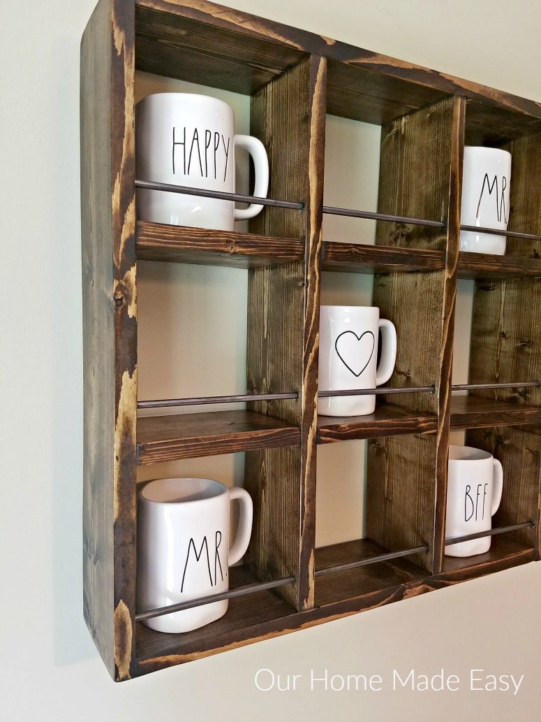 How to Build a DIY Rae Dunn Coffee Mug Holder