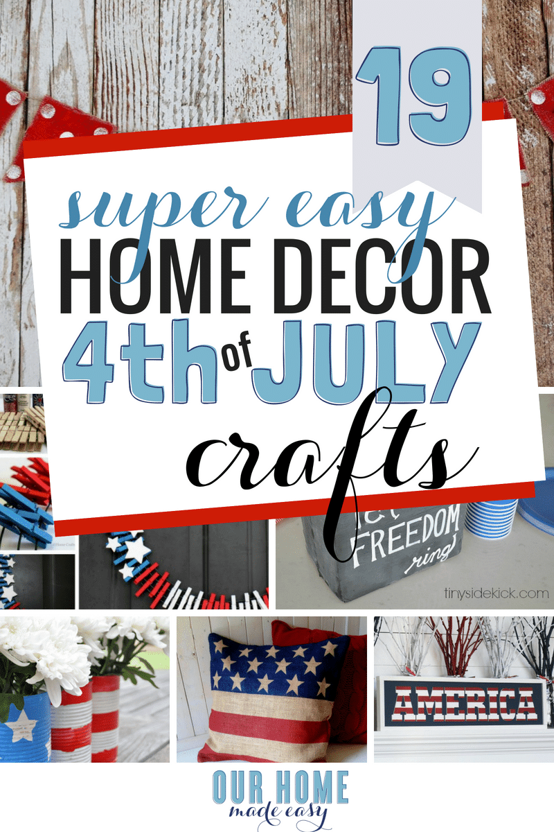 You've got to try some of these super easy and FUN 4th of July projects for your home decor