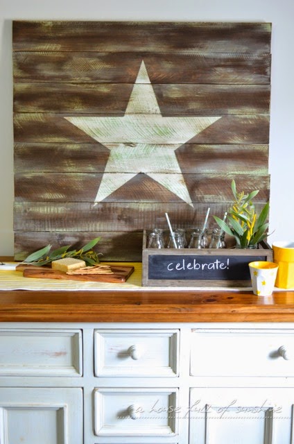 this wood wall art is a subtle touch of patriotic, making it the perfect 4th of july craft