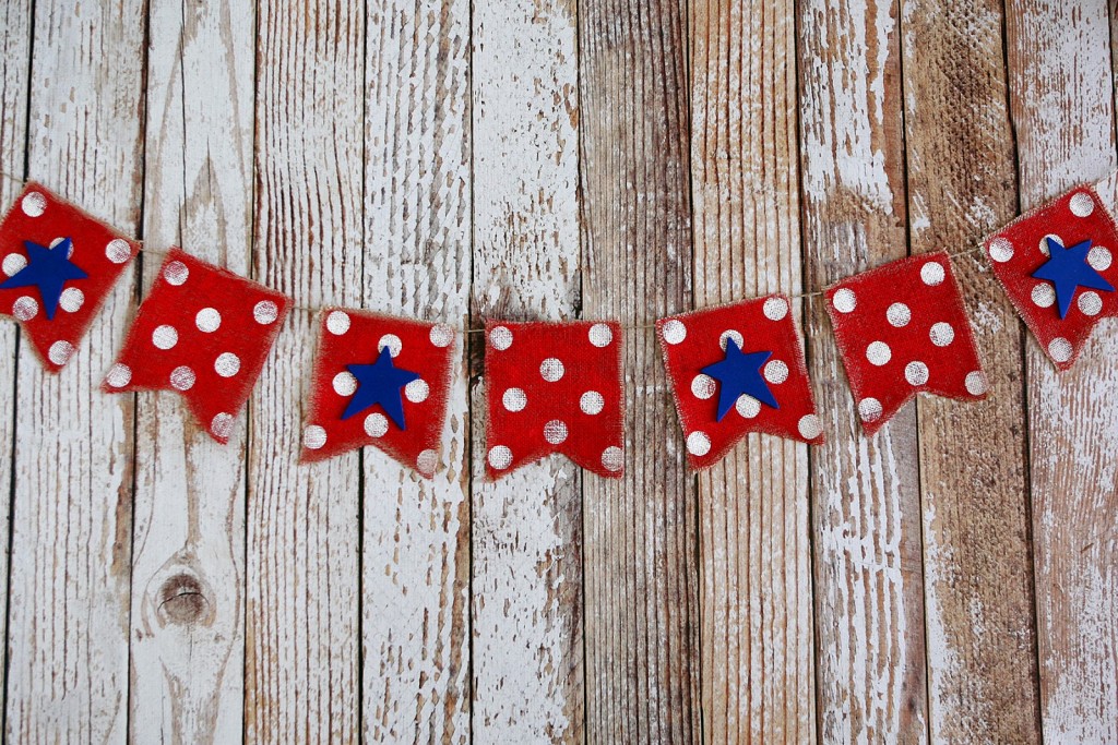 this red, white, and blue banner is a star-spangled craft that's easy to make