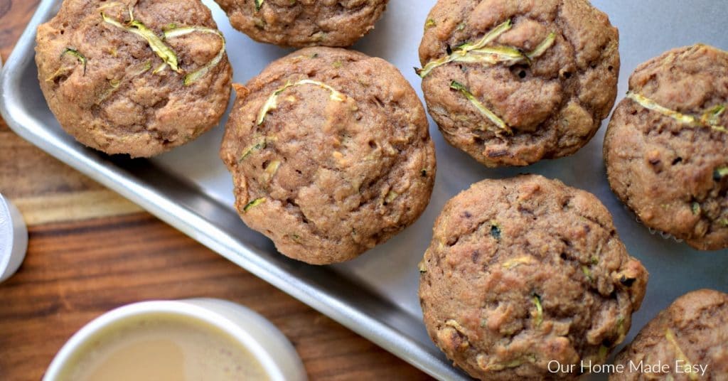 The 4 Ingredient Zucchini Walnut Muffins