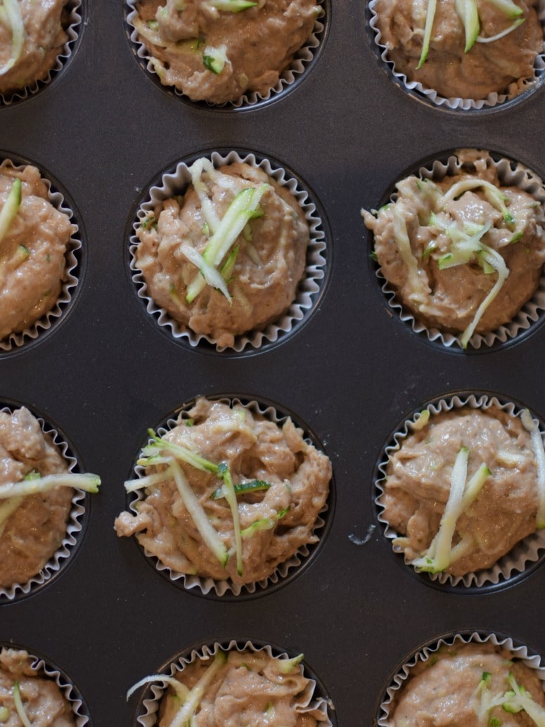 Make an easy fall breakfast zucchini walnut muffins with only 4 ingredients! They pair perfectly with the Starbucks® Pumpkin Spice Caffè Latte K-Cup® pod. 