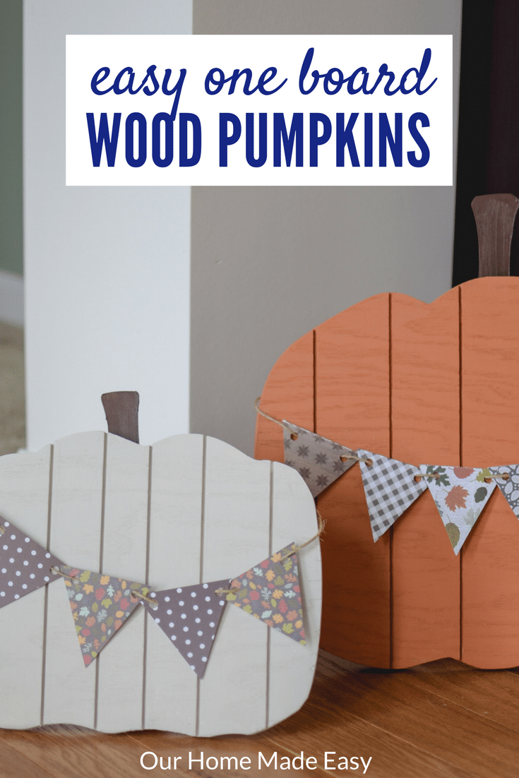 Use leftover plywood to build these cute little wood pumpkins! They are virtually free to DIY & are super cute for around your home! Click to see the steps!