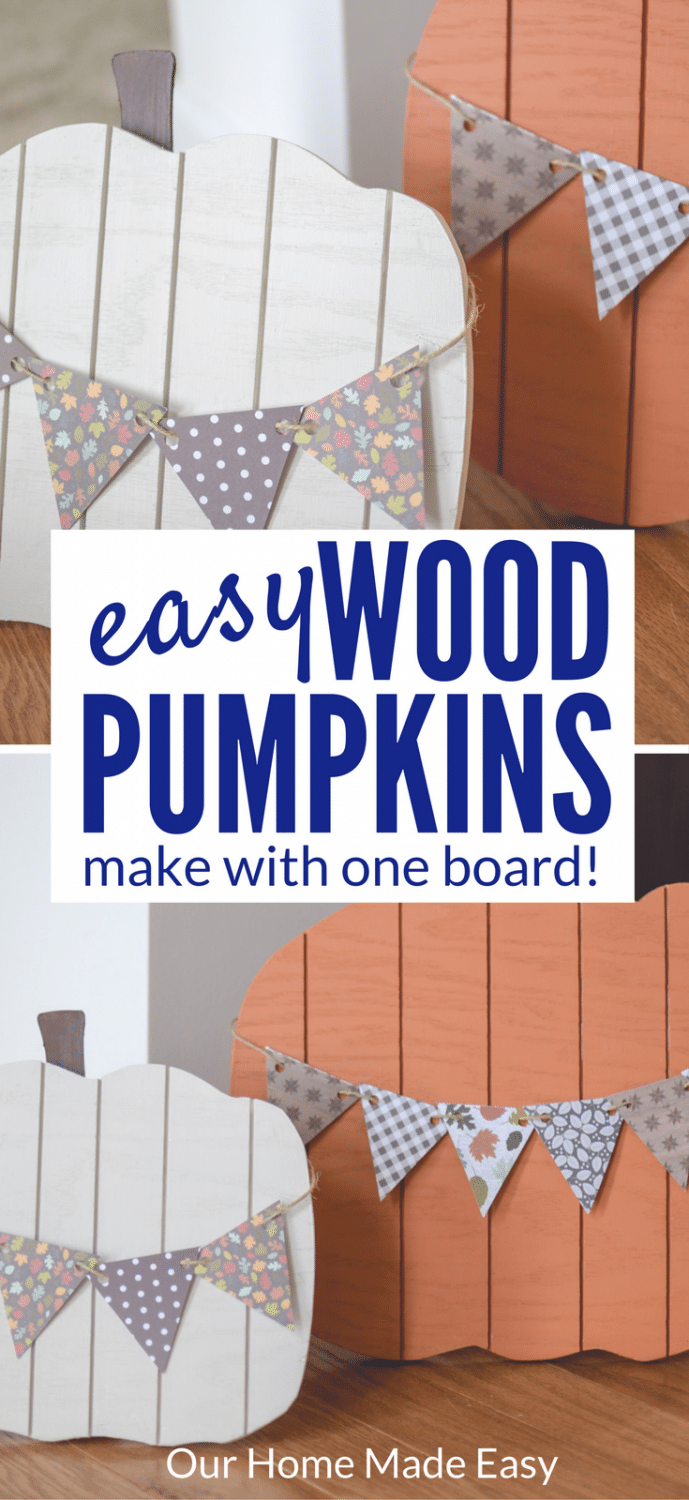 Use leftover plywood to build these cute little wood pumpkins! They are virtually free to DIY & are super cute for around your home! Click to see the steps!