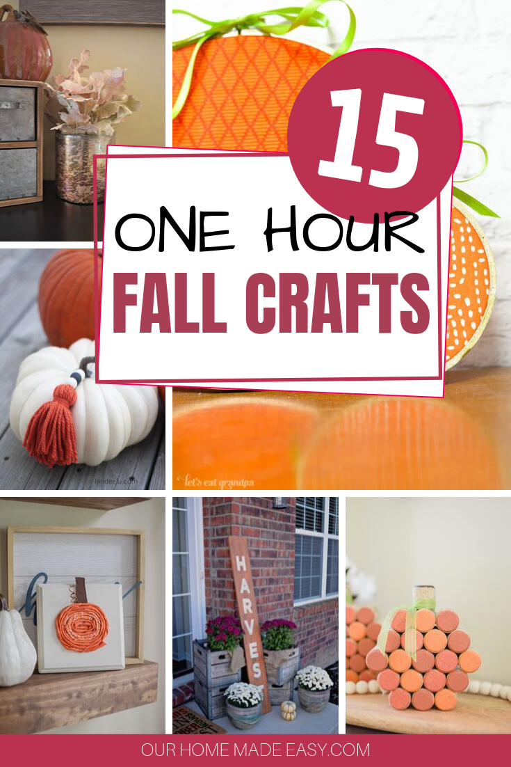 1-Hour Fall Craft Ideas: 15 creative crafts that are perfect for fall decorating, and take less than 1 hour to complete!