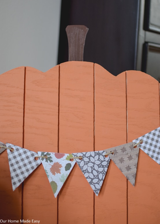 Add the finishing touches to your plywood pumpkins sing festival fall bunting banners