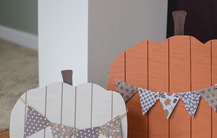 DIY pumpkin projects - one board wood pumpkins - Ourhomemadeeasy.com