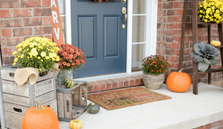 Our Rustic Fall Front Porch