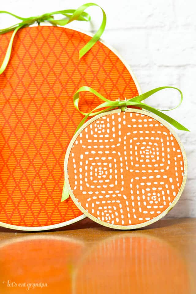 1-Hour Fall Craft Ideas: Get creative designing these pumpkin embroidery hoops