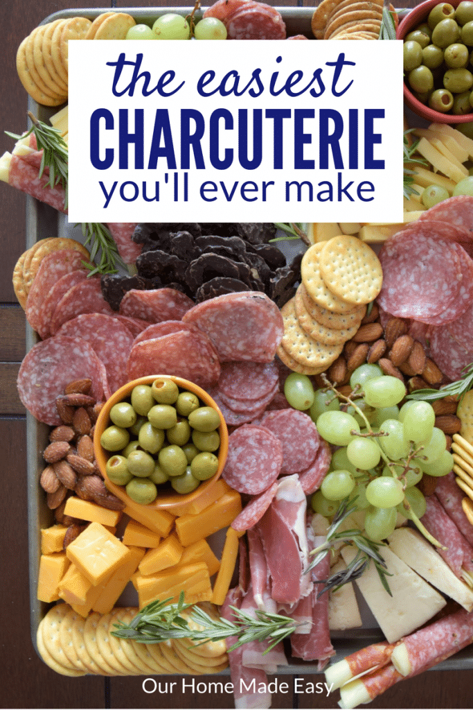 This is the easiest charcuterie you'll ever make! It's perfect for no bake recipe that you can make in just a few minutes! Click to see the recipe! #ad