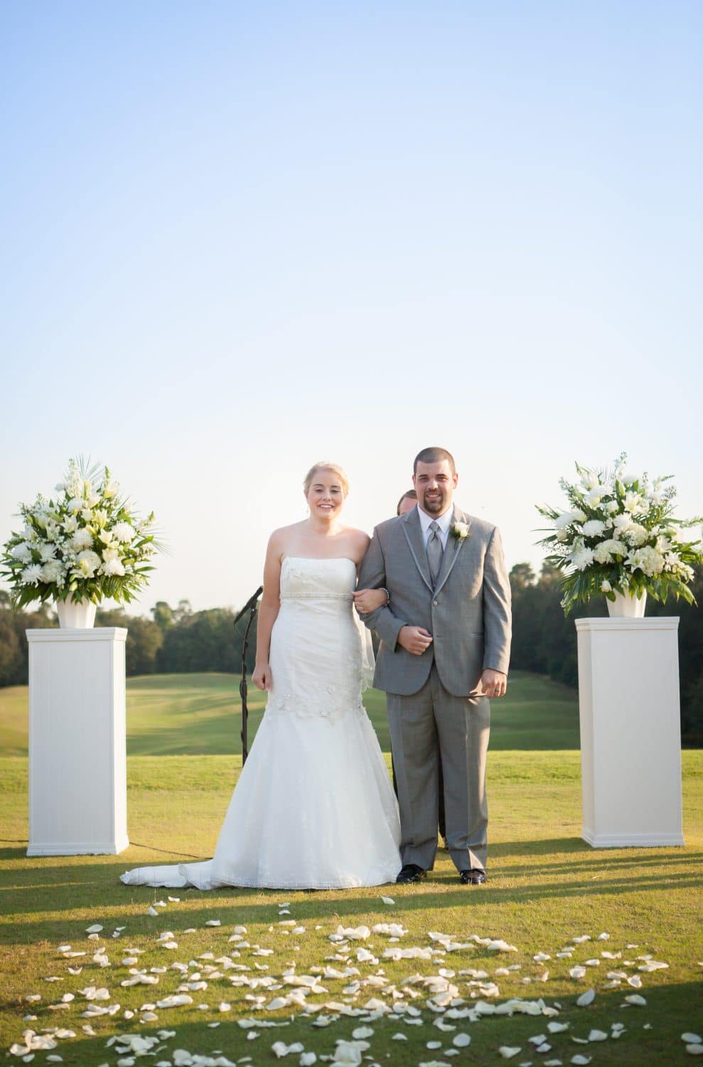 Brittany and Jordan on their wedding day