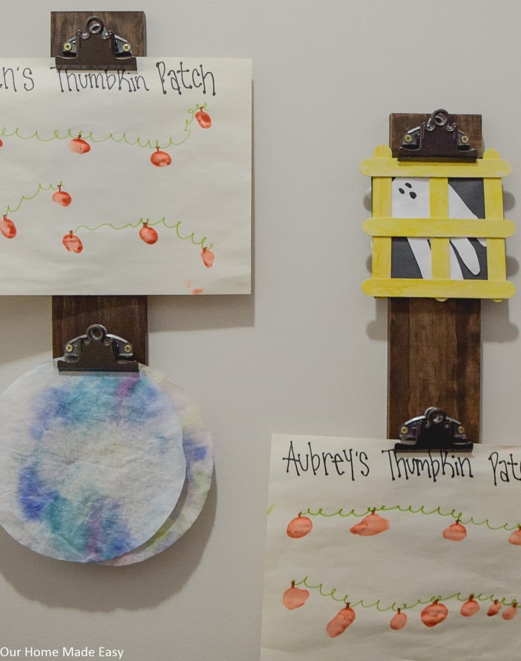 Proudly display your kids' artwork with these super easy to make art hangers