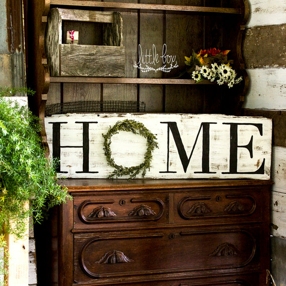 This rustic Home sign is the perfect gift for a friend that loves farmhouse style decor