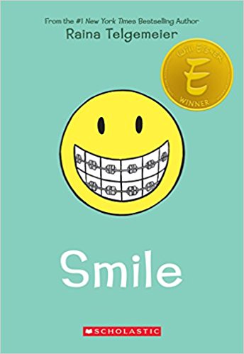 Smile by Raina Telgemeier is a great young adult novel that your not-so-little-ones will love to read