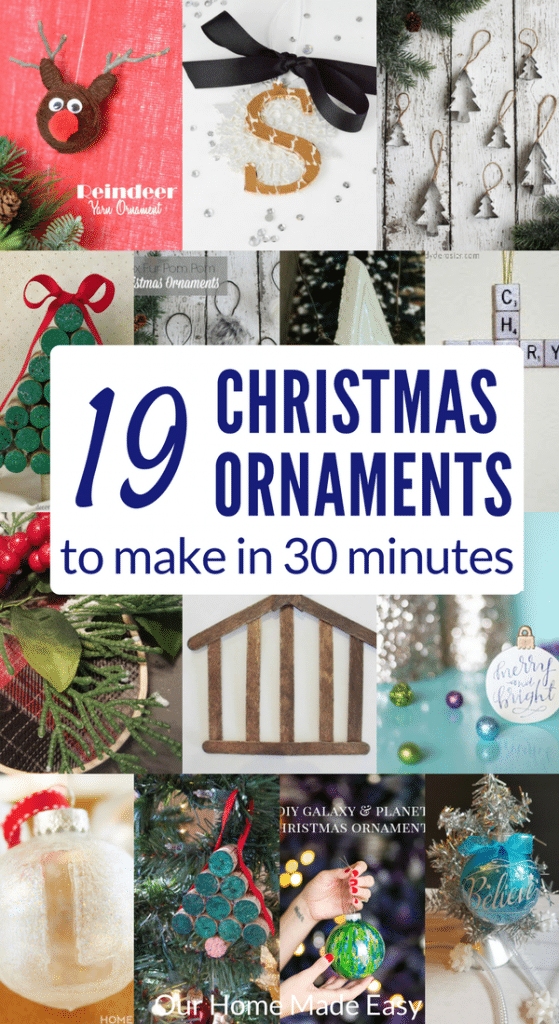 19 DIY Christmas Ornaments to Make in 30 Minutes