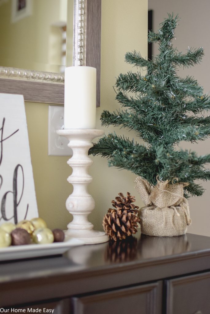 See the entire foyer decorated for Christmas!