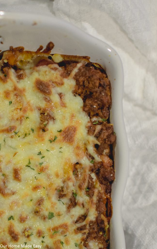 Cheesy baked ziti makes a delicious and easy Italian dinner