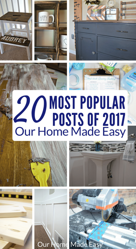 Here are the 20 most popular posts on Our Home Made Easy for 2017! Be inspired and check them out for easy ideas at home and in the kitchen!