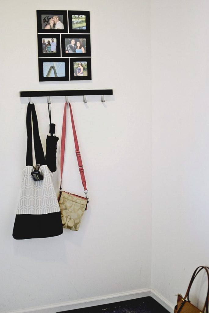 Our "before" mudroom had NO storage or any organization--it was a mess