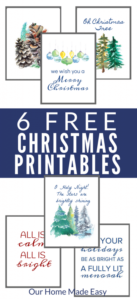 These free Christmas printables are the perfect last minute Christmas decoations