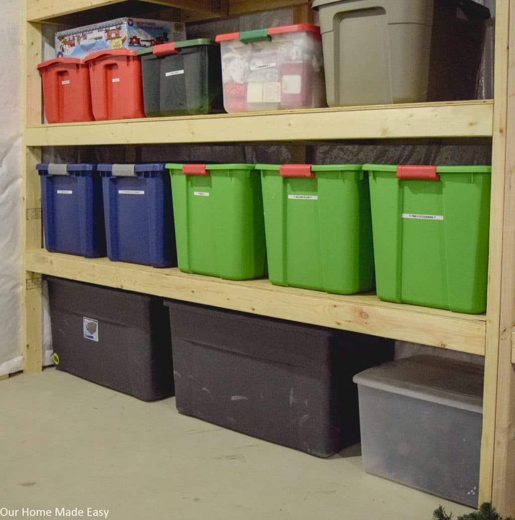 Efficient Garage Storage: DIY Storage Rack with Floating Bins