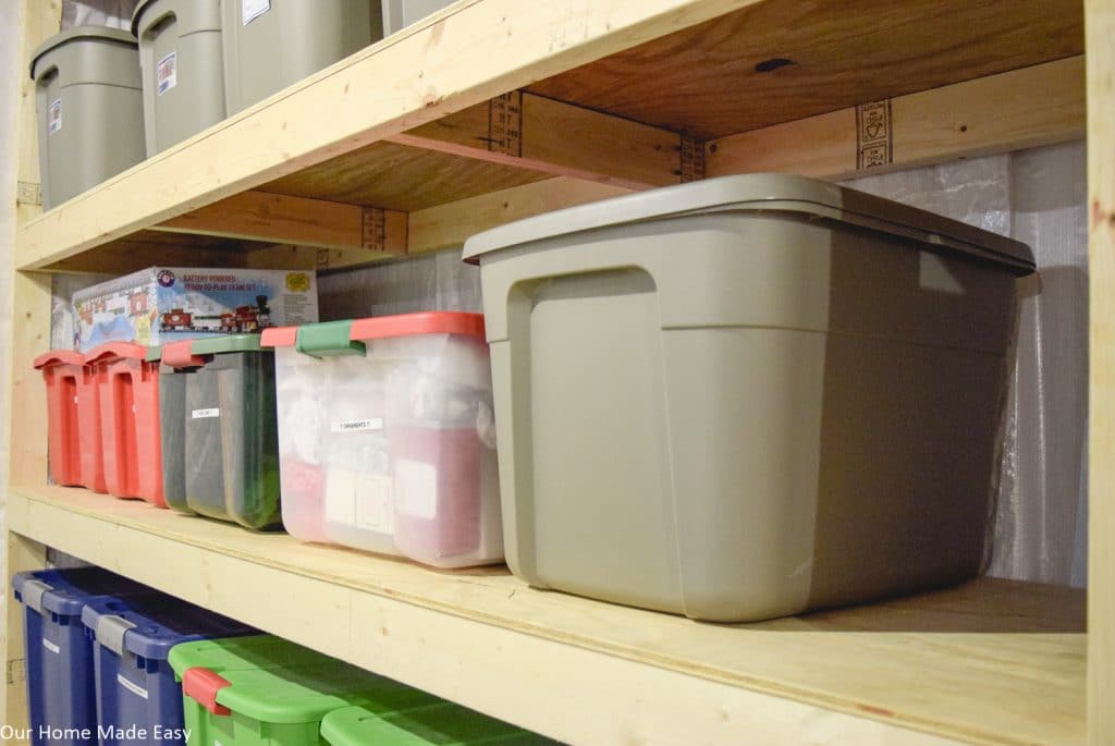 Easy Diy Storage Shelving For Less Than, Plastic Tub Shelving