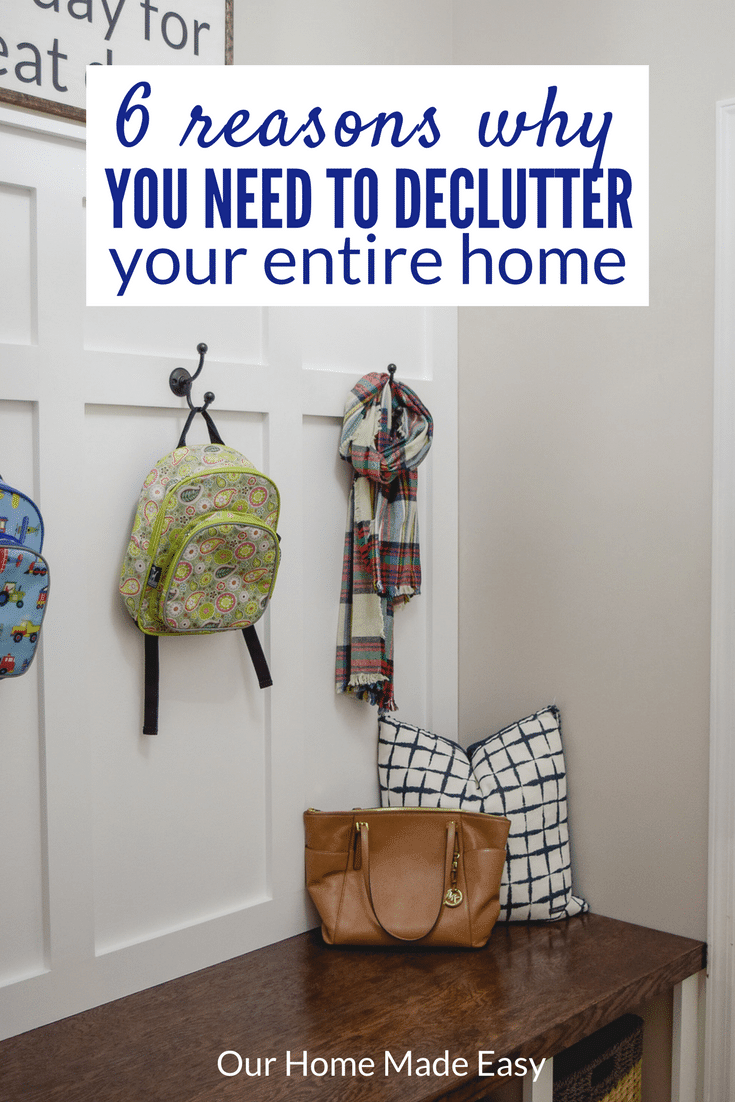 Decluttering your home will make your life easier! Click here to read all 6 reasons and join the free Declutter Challenge!