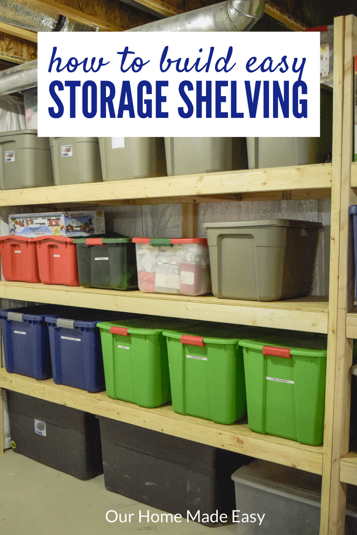 Easy Diy Storage Shelving For Less Than 70 Our Home Made