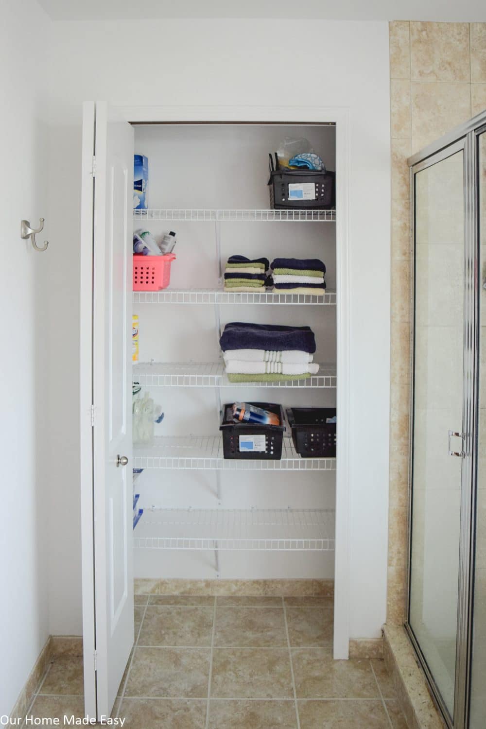 Bathroom closet before