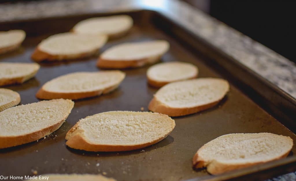 Use thinly sliced baguettes for the base of this Caprese Bruschetta recipe