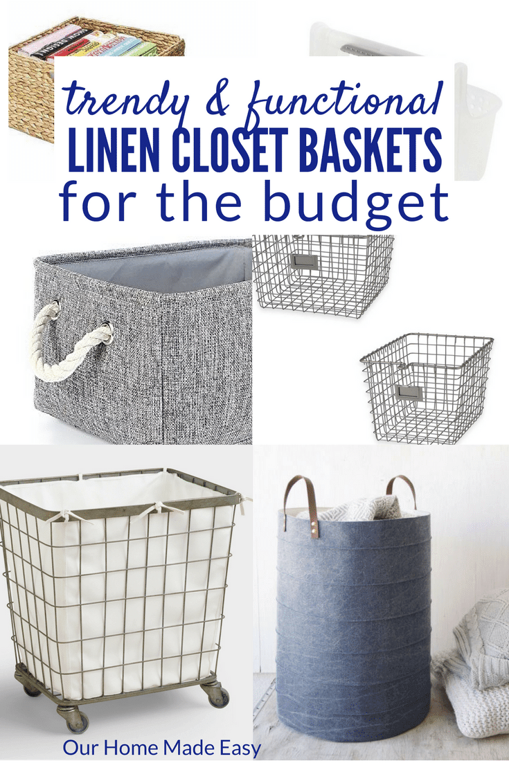 Trendy and functional ways to organize your bathroom close or linen closet on a budget