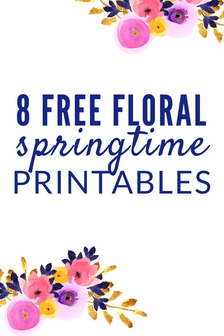 These free Spring Floral Printables will add some color and cheer to your home in the springtime