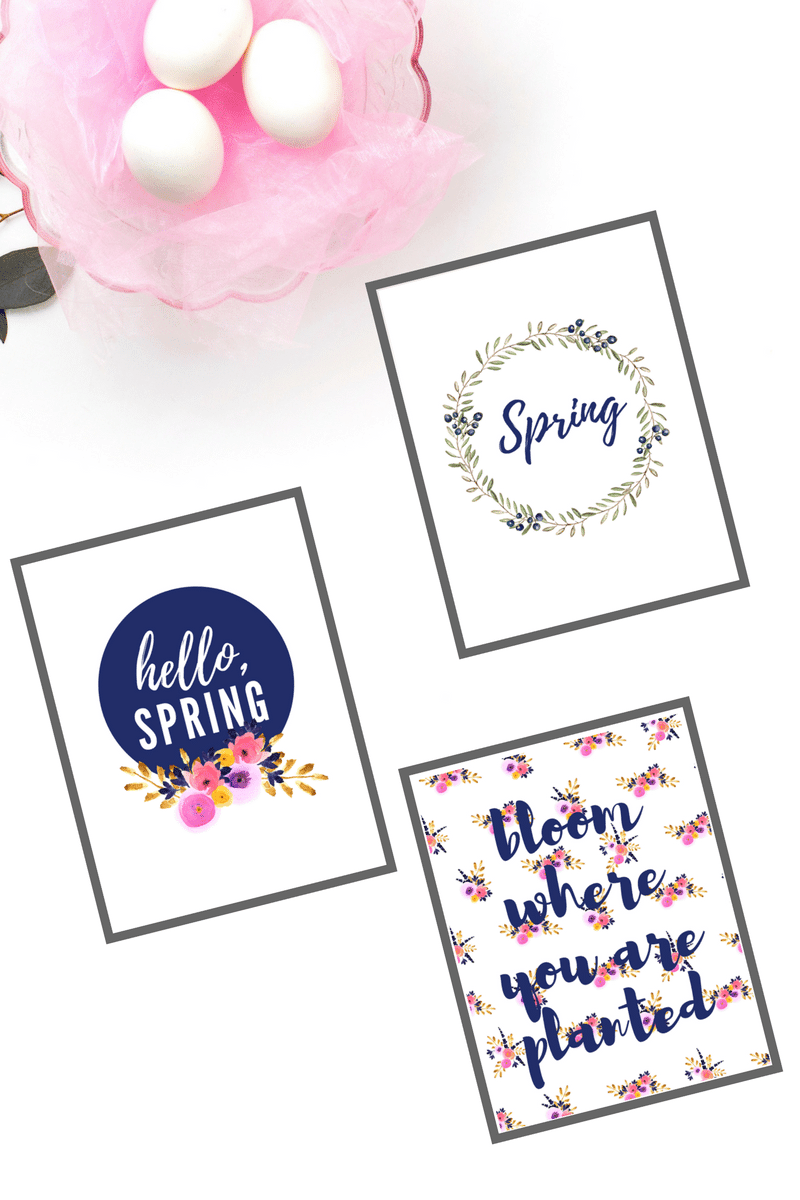 Welcome Spring to your home with these free Spring floral printables