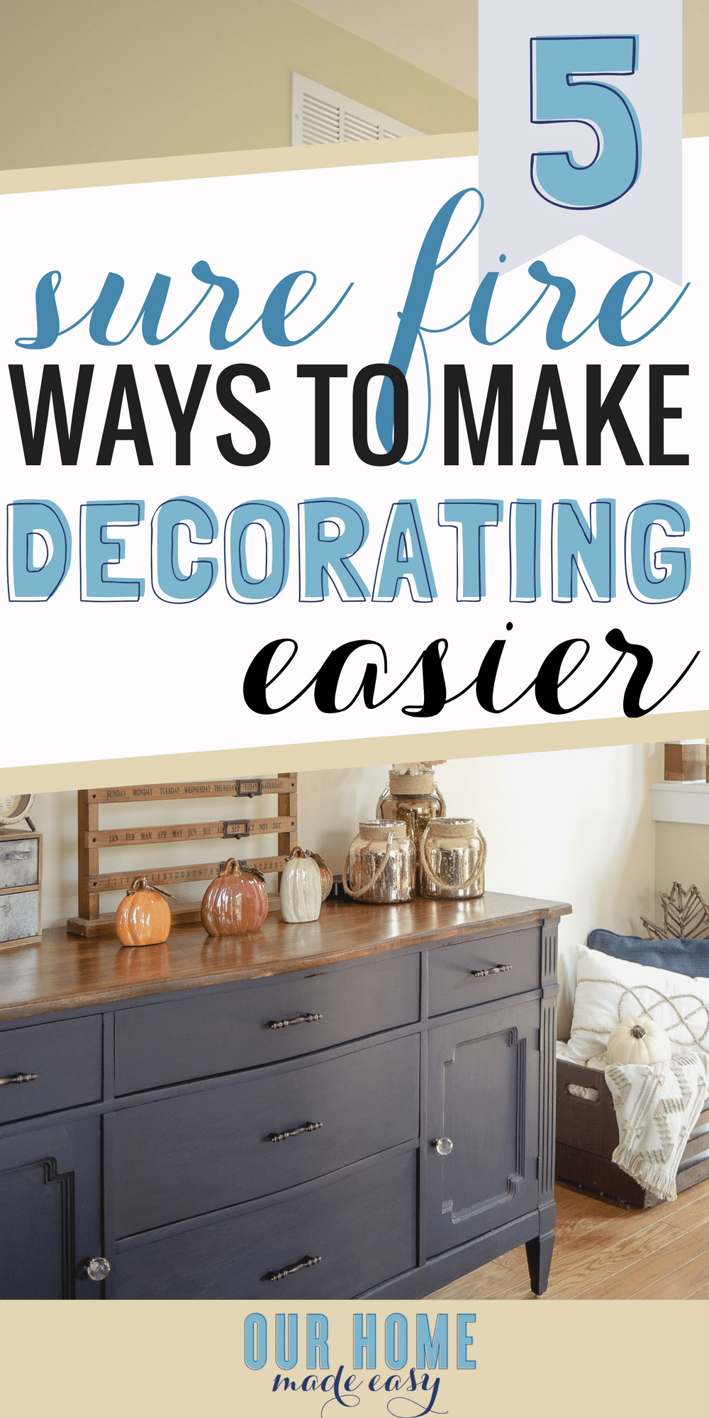 Decorating your home is pretty easy! You can DIY a beautiful home decor without breaking the budget. Here are 5 ways to decorate your home effortlessly!