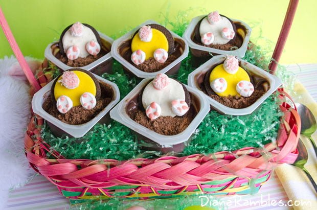 These Easter Bunny pudding cups are an easy semi-homemade Easter treat that you can whip together in just a few minutes