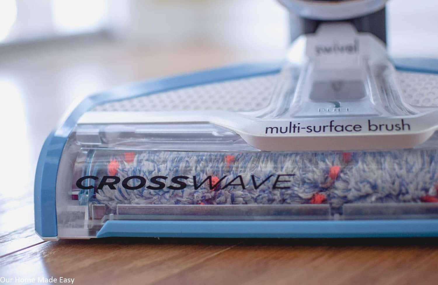 The Bissell CrossWave multi-surface brush makes switching from hardwood floors to rugs a breeze!